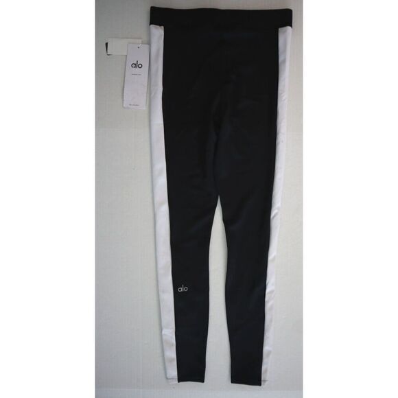 ALO W51234R Women Sz XS Black/White Airlift High-Waist 7/8 Car Club Legging - Picture 2 of 7